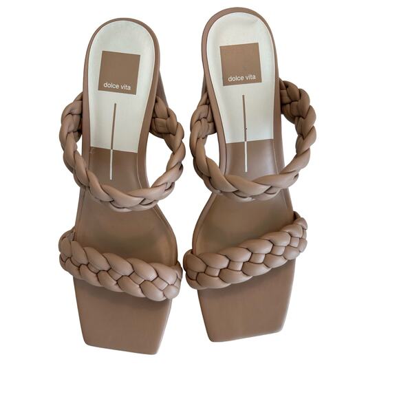 Dolce Vita Ashby Braided Block Heel Sandals - SZ 9.5, Casual Slip On Shoes - Picture 7 of 10